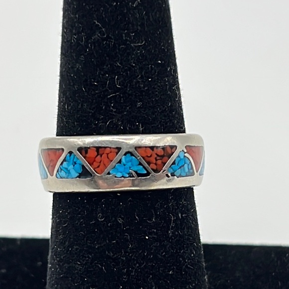 Jewelry | Turquoise And Red Jasper Inlay Native American Inspired ...